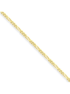 PriceRock 10k Gold 1.75mm Polished 24 inch Figaro Chain Necklace 24 Inches PriceRock 10k Gold 1.75mm Polished 24 inch Figaro Chain Necklace 24 Inches